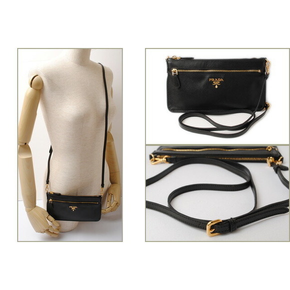 Prada 2Way Clutch Bag Nero Saffiano - Picture 1 of 5